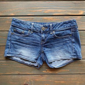 American Eagle Stretch Denim Short Shorts sz 0